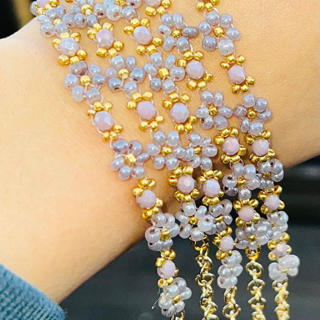 Light Brown Elegance Beaded Bracelet