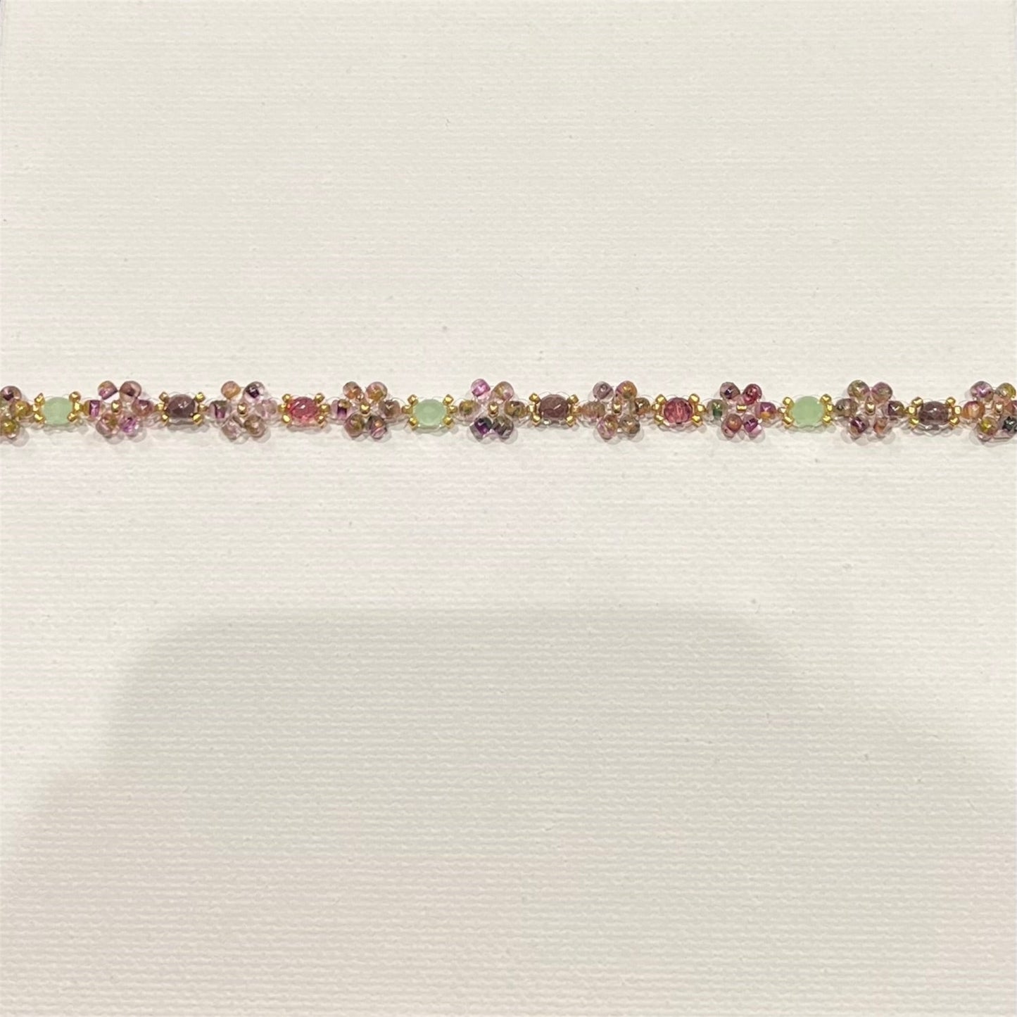 Fargerik Glasperle Armbånd