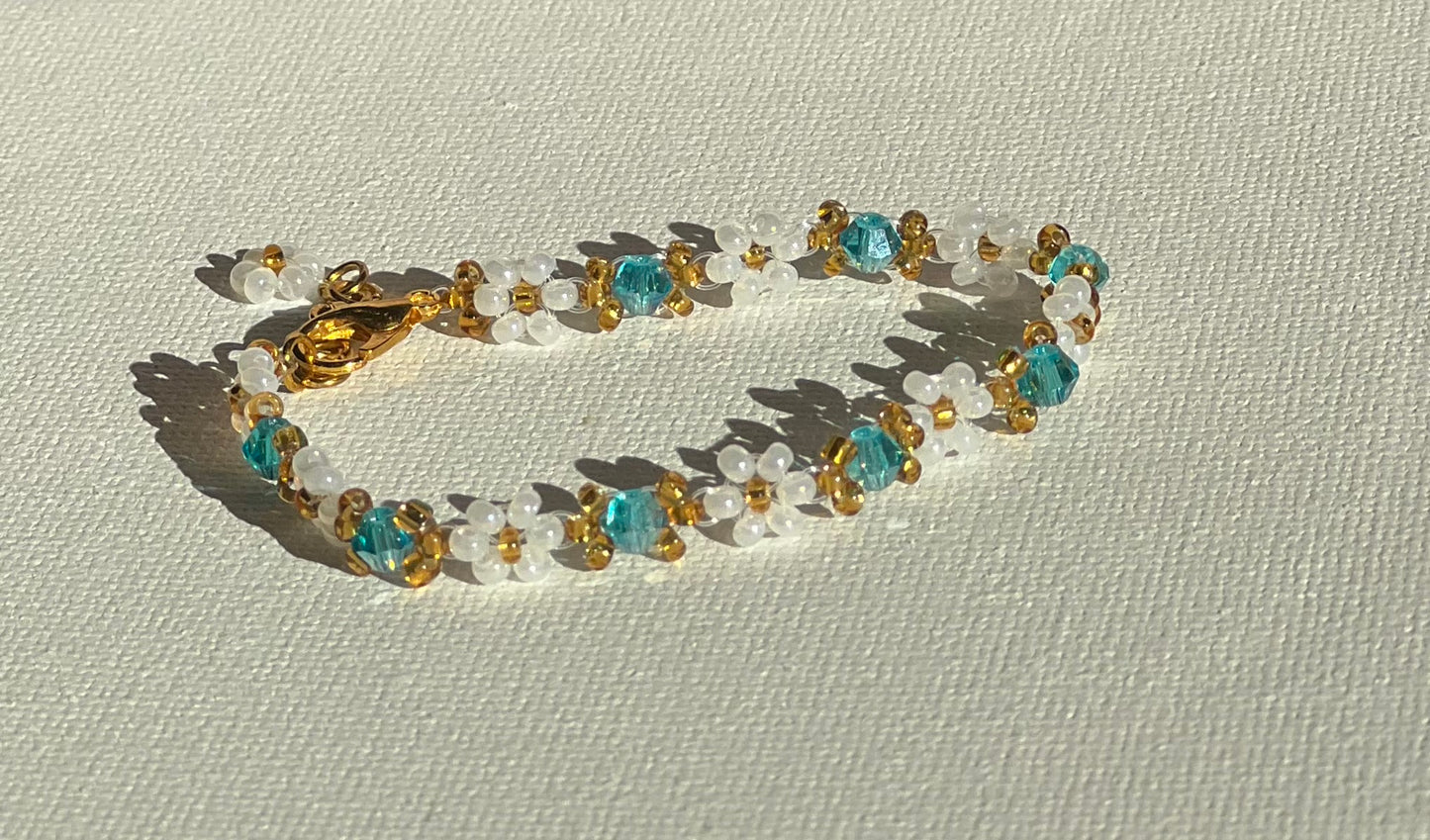 Vibrant Daisy Gemstone Bracelets