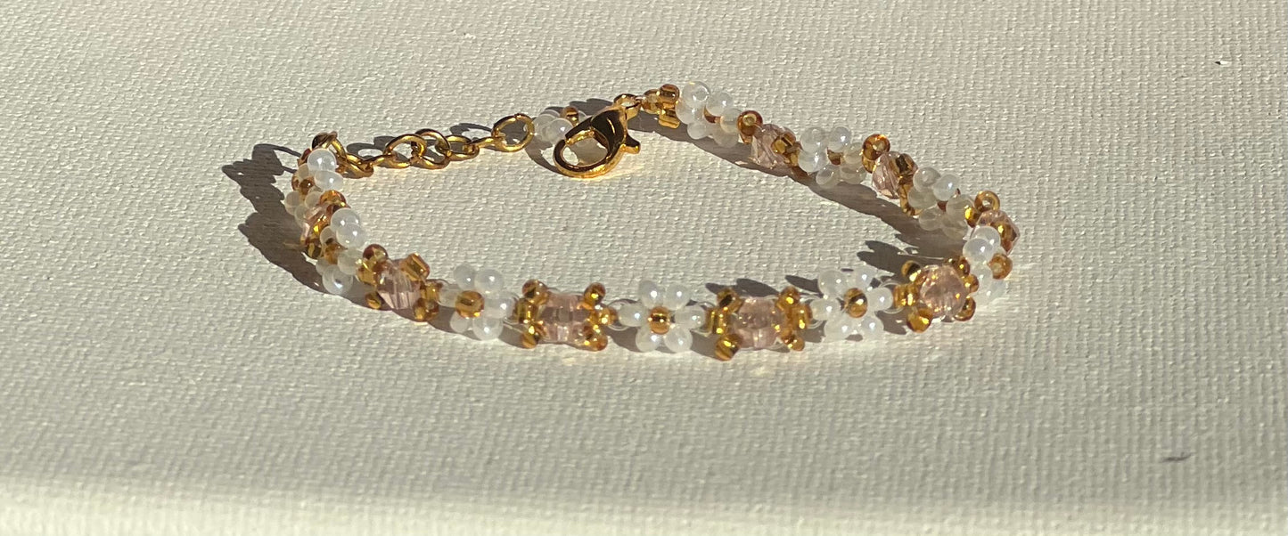 Vibrant Daisy Gemstone Bracelets